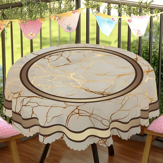 Luxury Marble & Gold Tablecloth