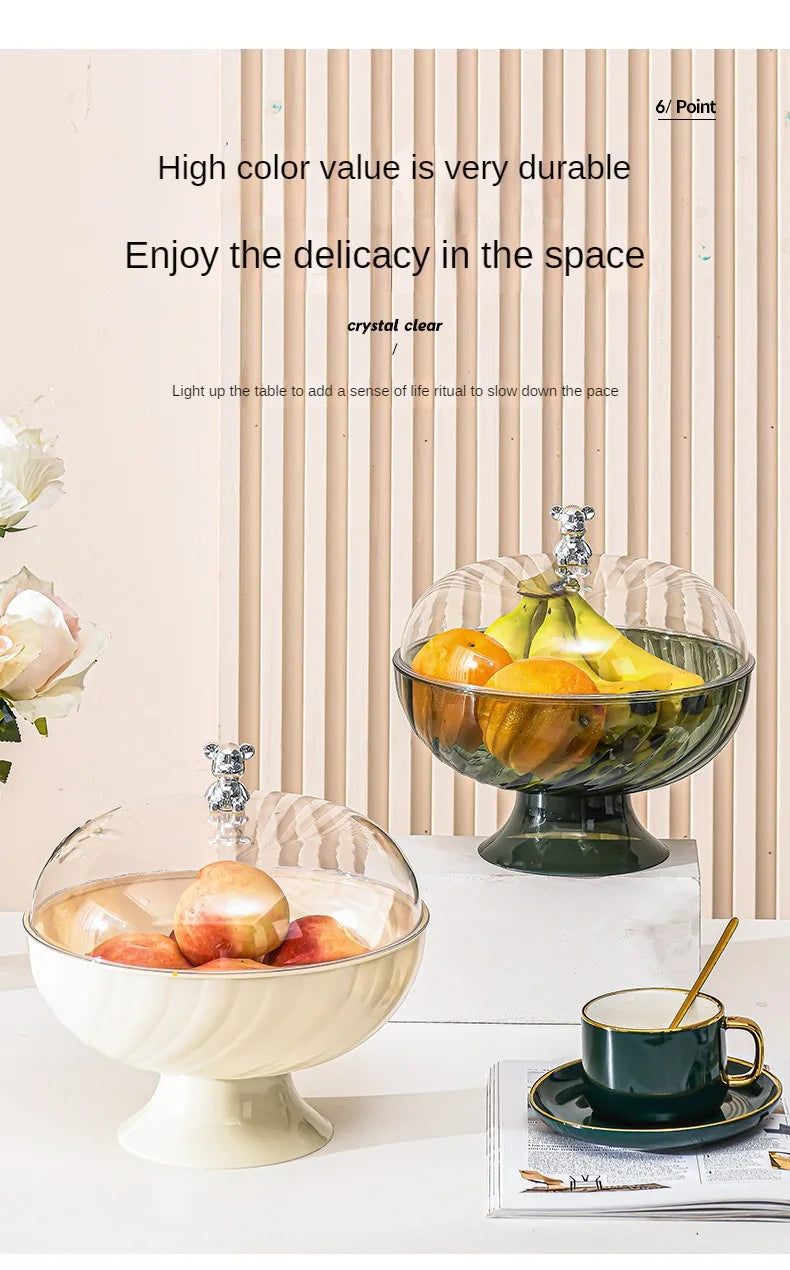 Bow-Shaped Fruit Tray with Lid