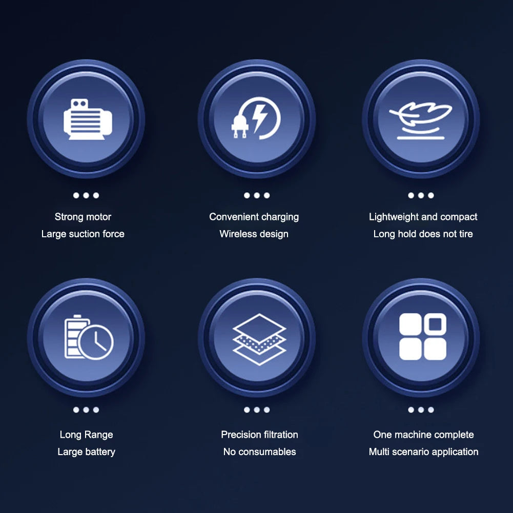 Portable Car Vacuum Cleaner USB Charging