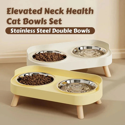Elevated Dual Bowl Pet Feeder