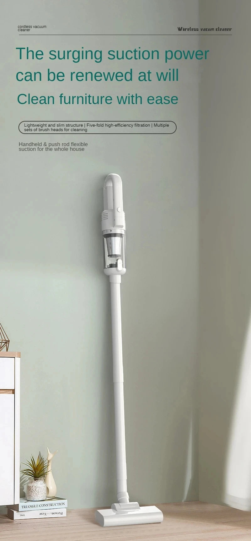 Wireless Car Vacuum Cleaner Metal Strainer