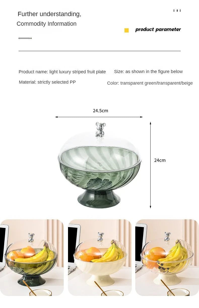 Bow-Shaped Fruit Tray with Lid