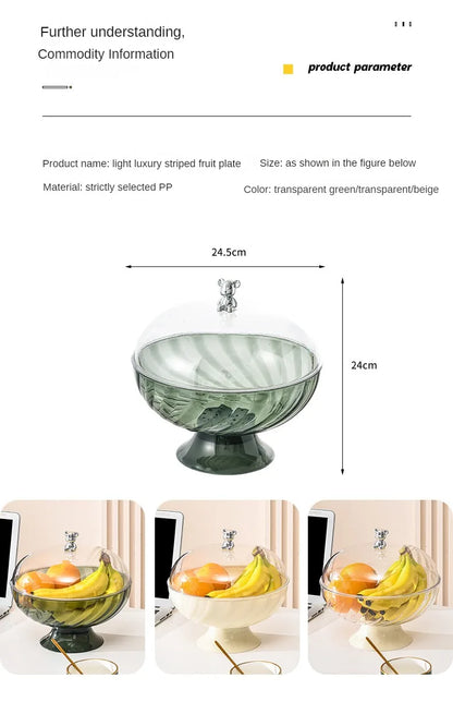 Bow-Shaped Fruit Tray with Lid