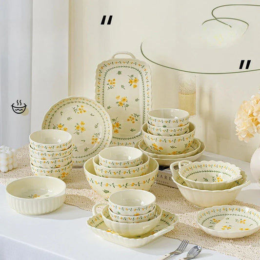 Binaural Ceramic Dinnerware Set