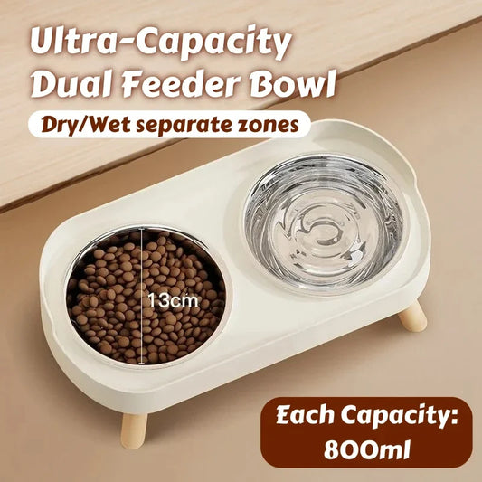 Elevated Dual Bowl Pet Feeder