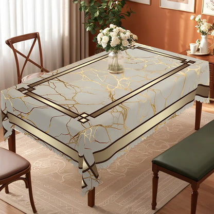 Luxury Marble & Gold Tablecloth