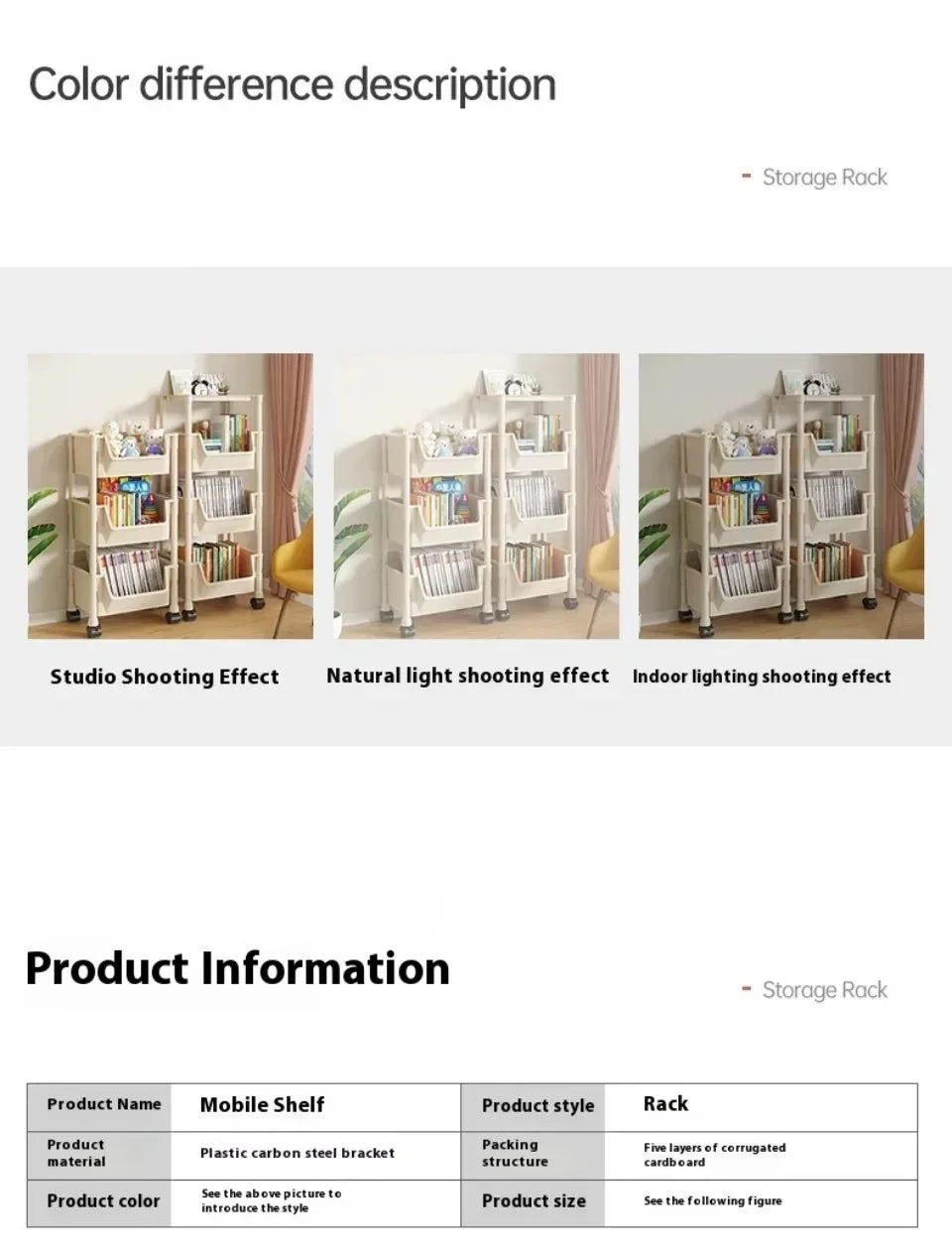 Multi-Tier Rolling Storage Cart