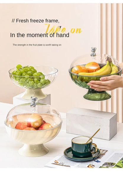 Bow-Shaped Fruit Tray with Lid