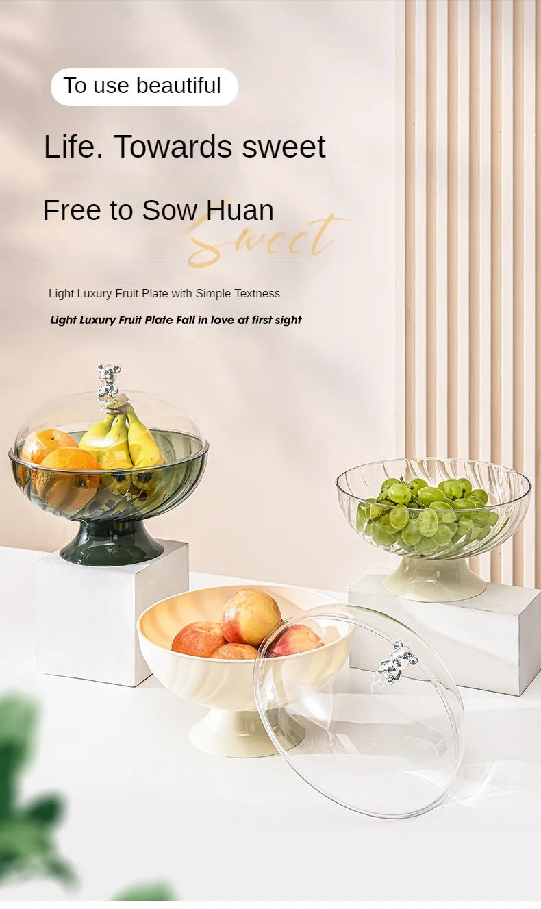 Bow-Shaped Fruit Tray with Lid