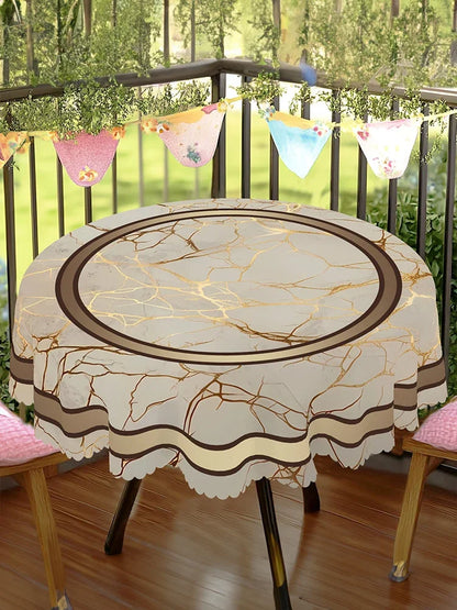 Luxury Marble & Gold Tablecloth