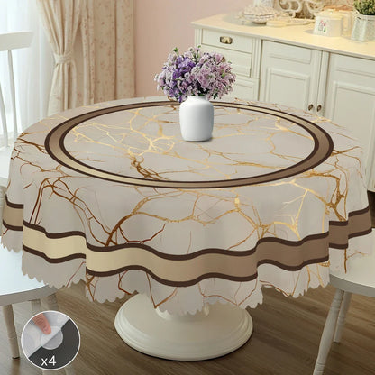 Luxury Marble & Gold Tablecloth