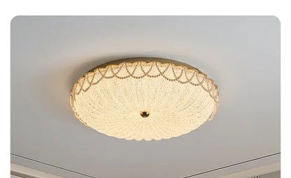 French Pearl Crystal LED Ceiling Lamp