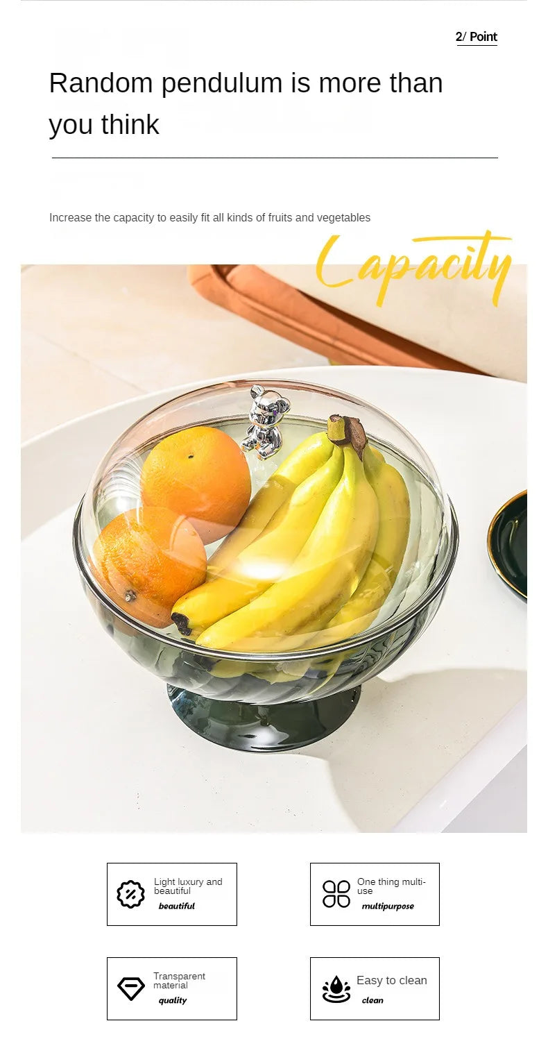 Bow-Shaped Fruit Tray with Lid