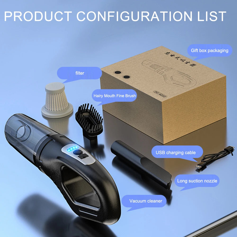 Portable Car Vacuum Cleaner USB Charging
