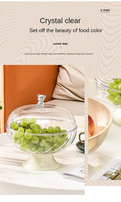 Bow-Shaped Fruit Tray with Lid