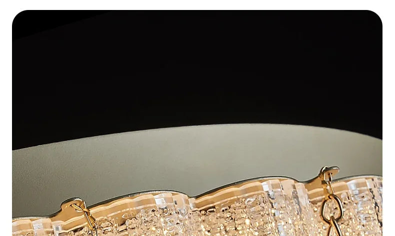 French Pearl Crystal LED Ceiling Lamp