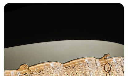 French Pearl Crystal LED Ceiling Lamp