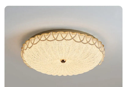 French Pearl Crystal LED Ceiling Lamp