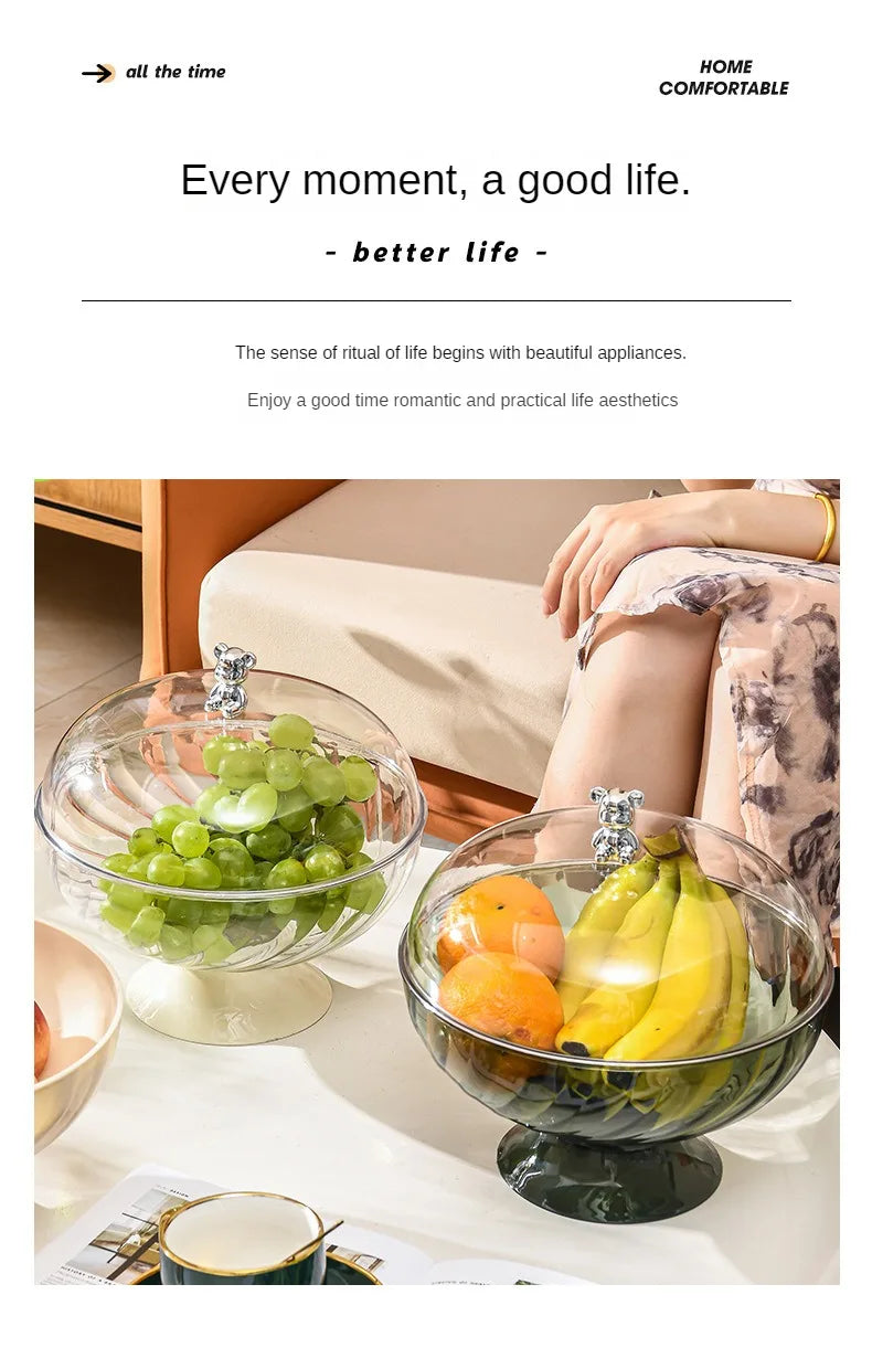 Bow-Shaped Fruit Tray with Lid