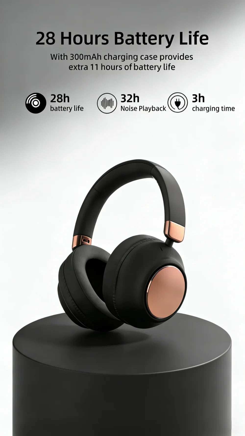 TD-20 Bluetooth 5.3 3D Spatial Audio Headphones