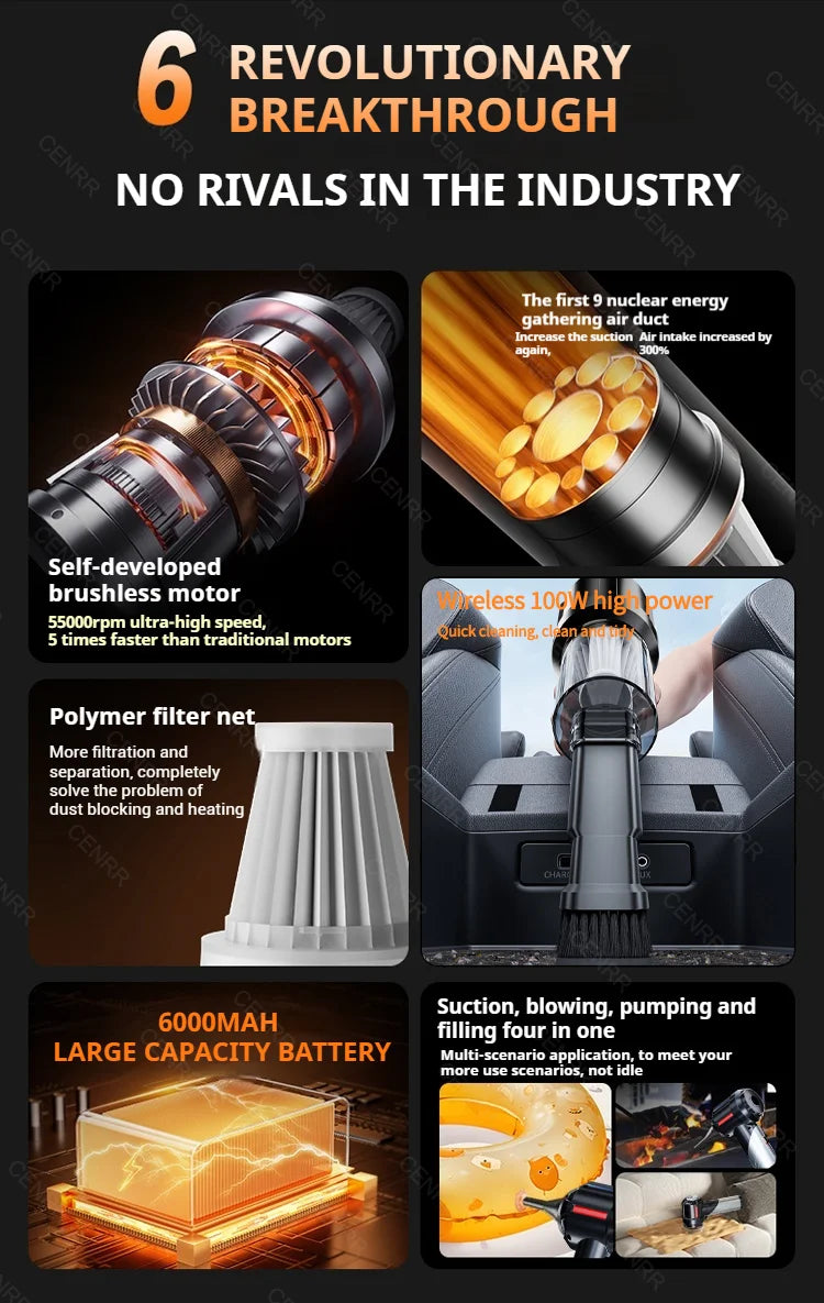 Car Vacuum Cleaner Mini Cordless