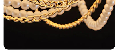 French Pearl Crystal LED Ceiling Lamp