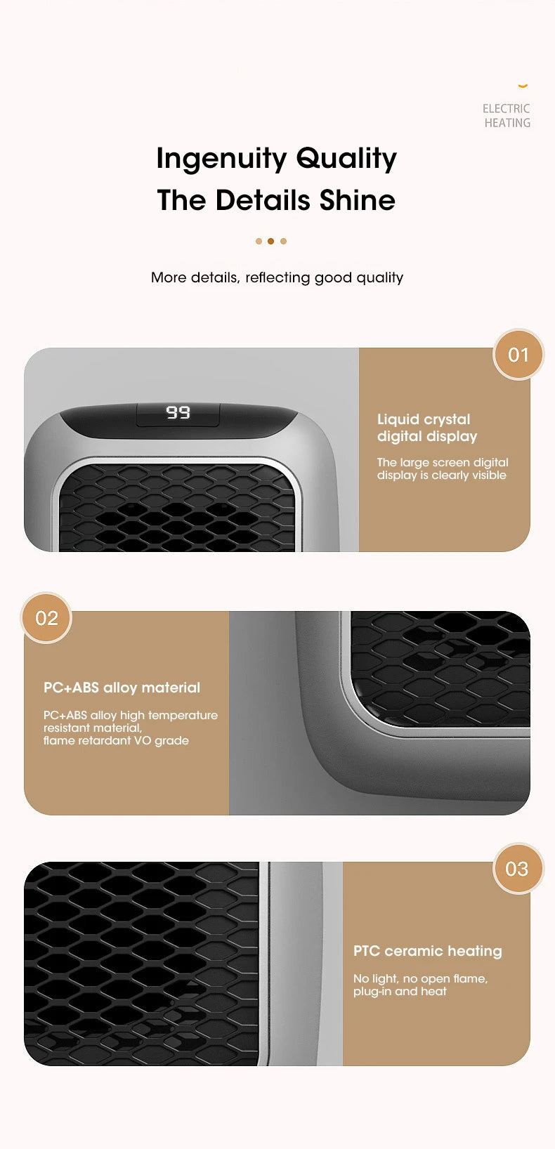 Wall Mounted PTC Ceramic Electric Heater