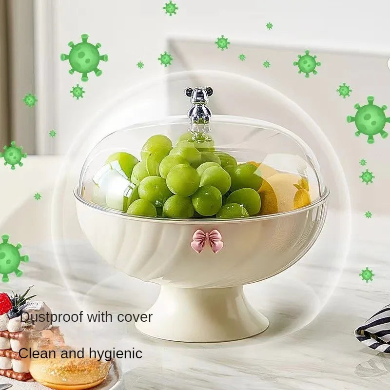 Bow-Shaped Fruit Tray with Lid