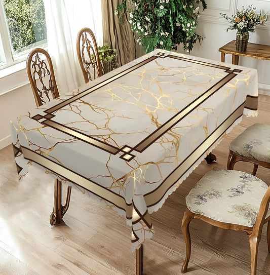 Luxury Marble & Gold Tablecloth