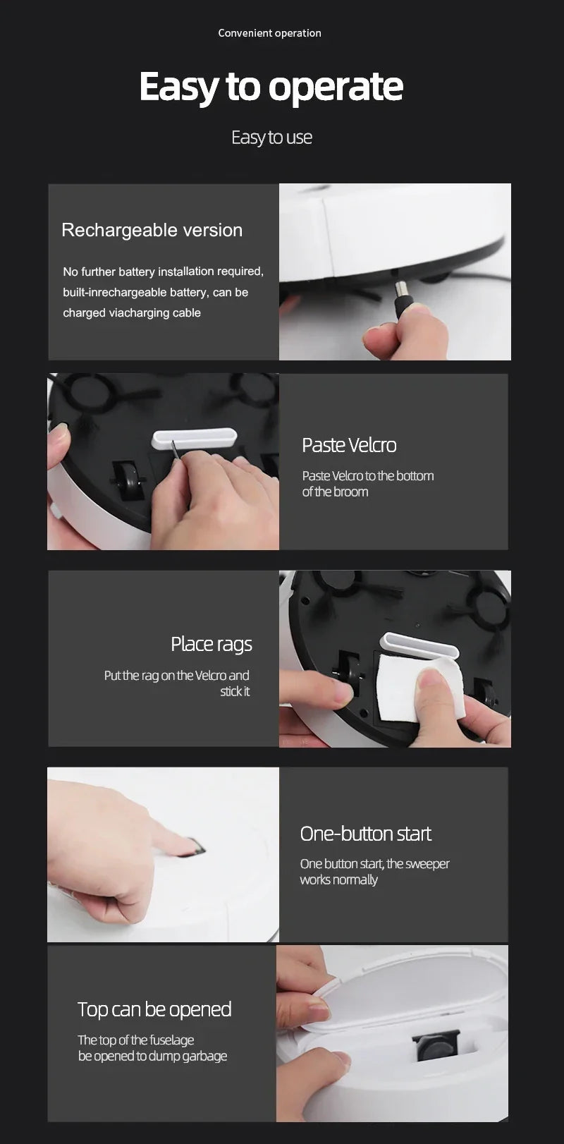 3-in-1 Robot Vacuum & Mop Cleaner